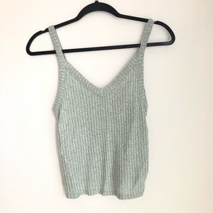 Mint American Eagle Ribbed Tank Top. Medium.